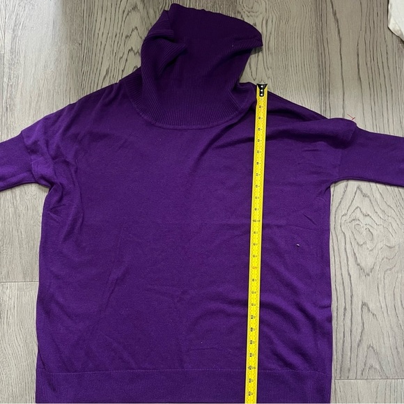 Chico's Purple Cowl Neck Sweater Oversized Knit Size 1/8 - Picture 9 of 9